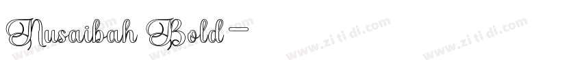 Nusaibah Bold字体转换